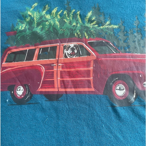 Club Room Other - Men’s Shirt  Bulldog Riding in a Woody Wagon Large NWT